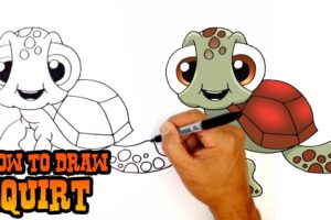 How To Draw Squirt The Turtle From Finding Nemo 4